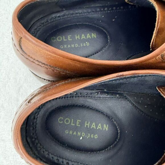 Cole Haan Mens 11 Warner Grand Monk Strap Buckle Brown Leather Shoes C29035 main image 7